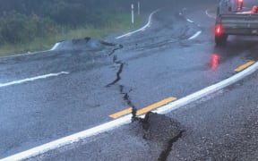 Cracks in the highway at Knights Point, the site of the major Epitaph Slip in 2012, north of Haast, require more geotechnical investigation today and tomorrow, NZTA said on 9 November, 2024.