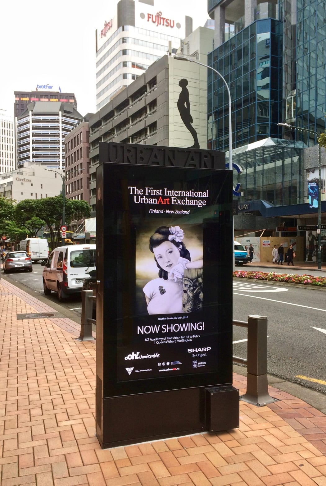 International Urban Art Exchange billboard Lambton Quay