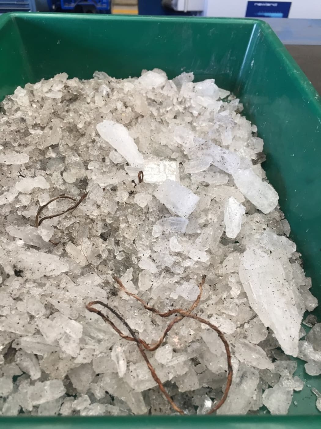 Some of the methamphetamine seized by Customs.