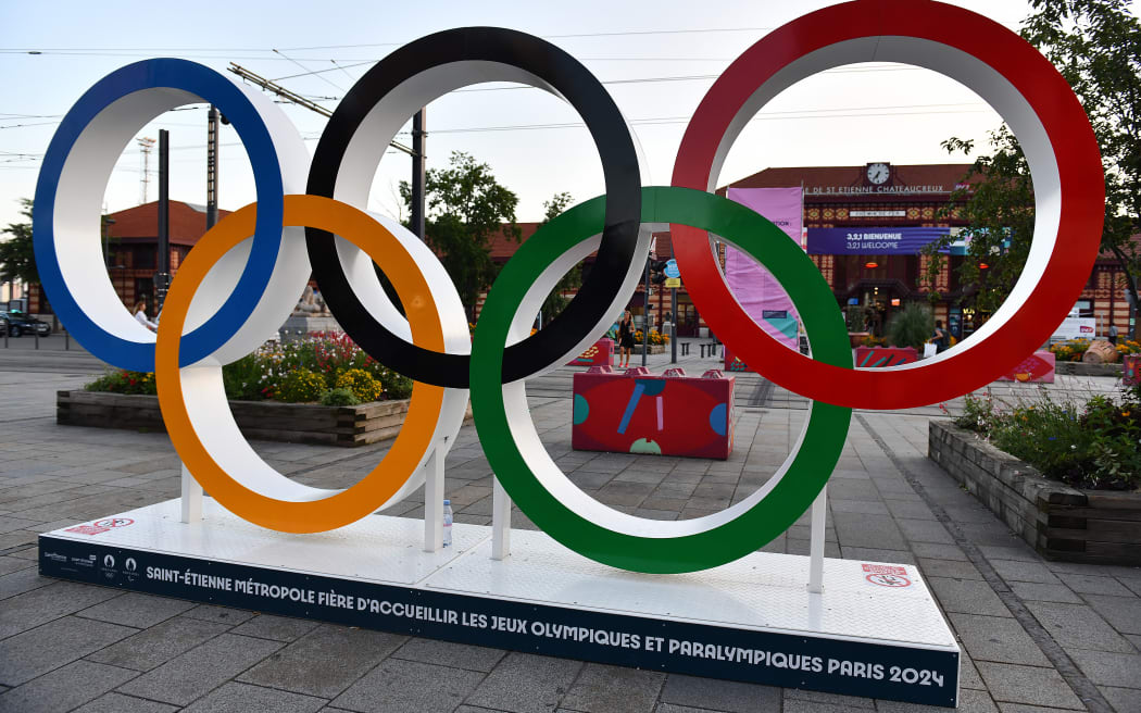 Olympic rings in France, 2024.