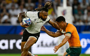 Fiji captain Waisea Nayacalevu in action against the Wallabies at the 2023 Rugby World Cup.