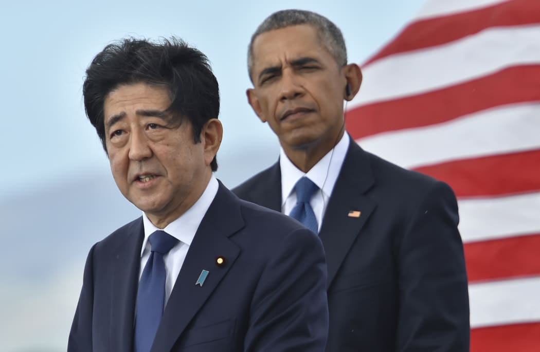 Japanese Prime Minister Shinzo Abe and US President Barack Obama visited Pearl Harbour together.