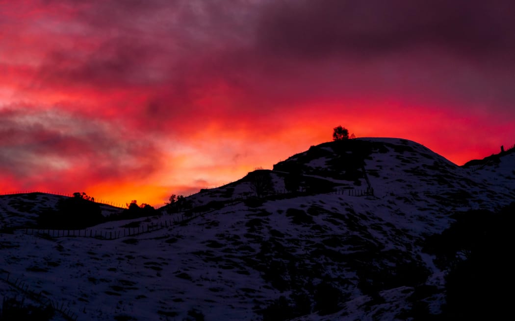 A winter sunset.