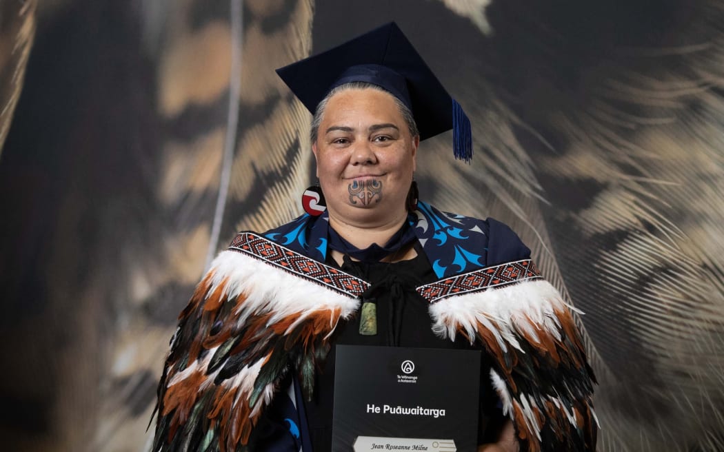 Jean Milne (Ngāi Tūhoe) said that pursuing a career in social work brought her closer to her identity as a wahine Māori.