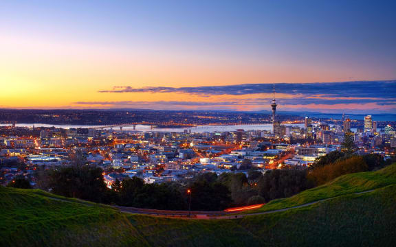 Auckland: New Zealand's largest city as seen from the suburb of Kingsland