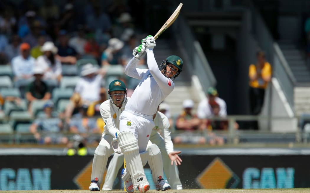 South African cricketer Quinton de Kock batting against Australia 2016.