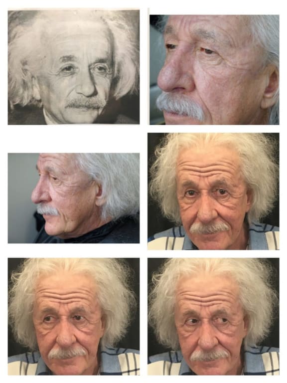 Davina Lamont's make-up process for Geoffrey Rush's Einstein.