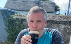 Professor Peter Croot enjoying a Guinness in Galway.
