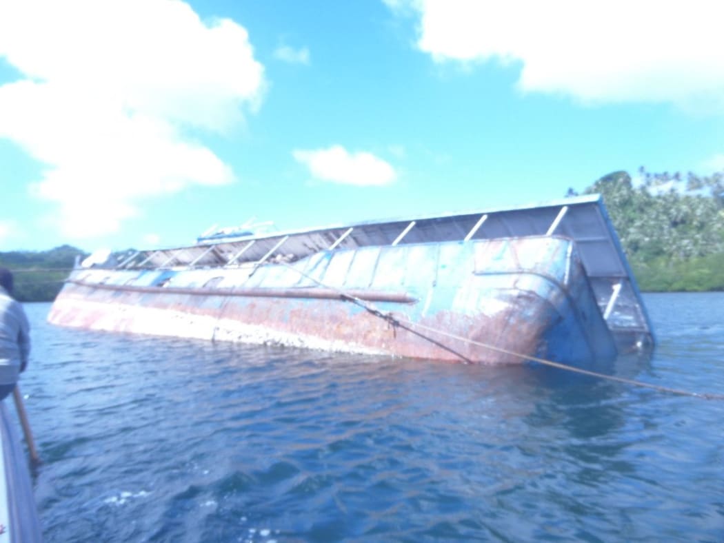 The boat off Makira Island