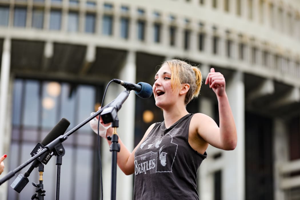 Open Mic at the Climate Strike, Parliament 9 April 2021