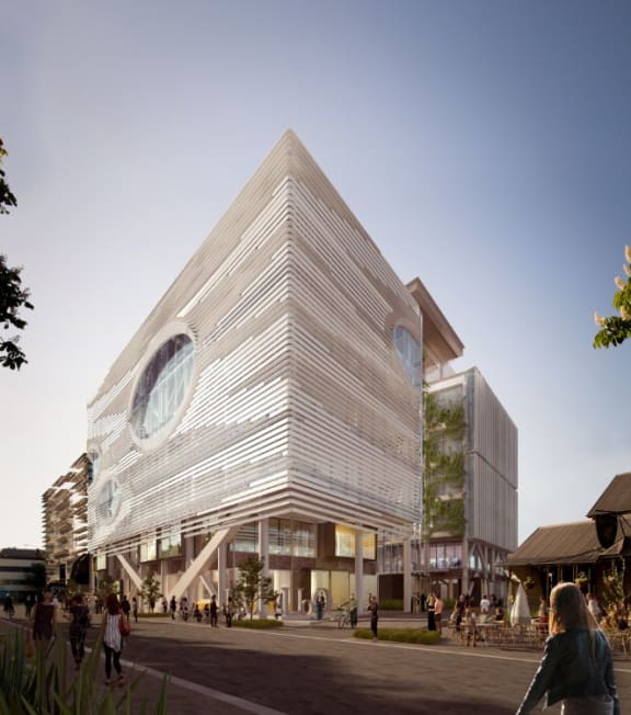 Artist's impression of planned University of Otago, Christchurch, building.