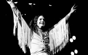 Ozzy Osbourne of Black Sabbath performs on stage during their 'Never Say Die!' tour at Lewisham Odeon, London, England, on May 27th, 1978.