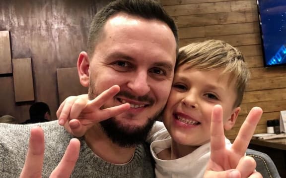 Dmitry Pelevin and his son Andre