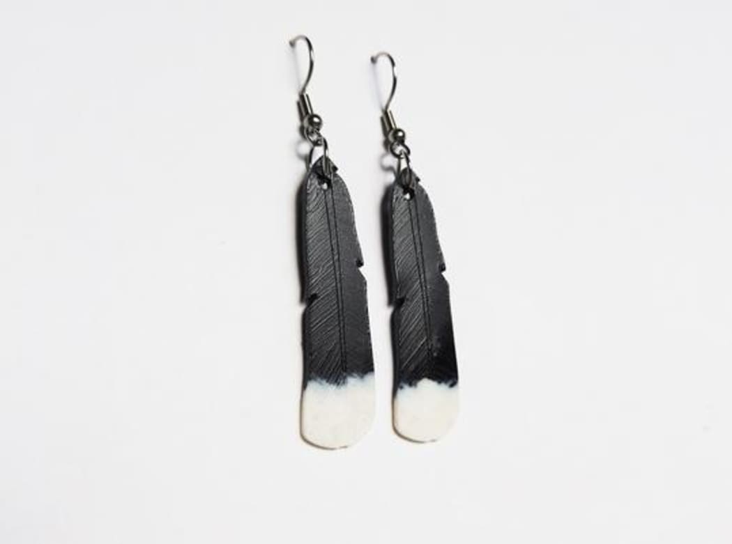 Huia earrings by Remix Plastics