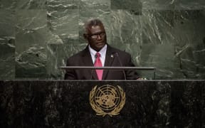 The Prime Minsiter of Solomon Islands Manasseh Sogavare