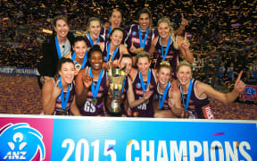 Queensland Firebirds 2015 trans-Tasman netball winners.