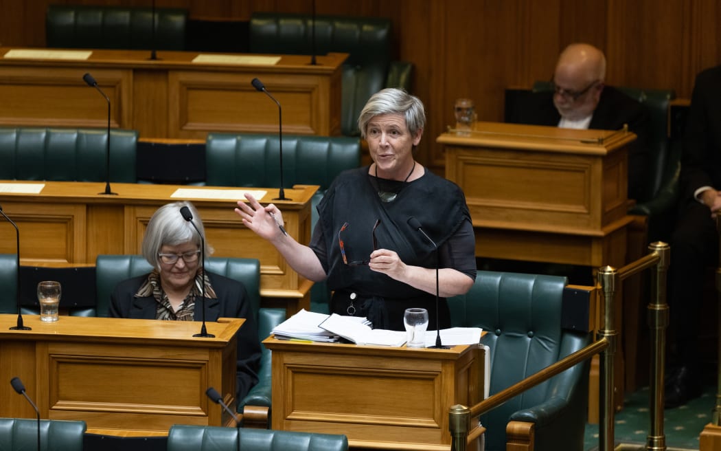 Green Party MP Jan Logie speaks during debate on the report of the Standing Orders Committee, 31 August 2023, her last speech in Parliament.
