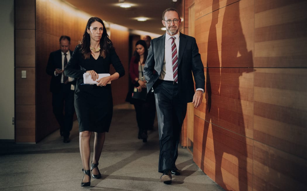 Jacinda Ardern and Andrew Little