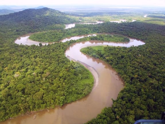 Frieda River heading north to join the Sepik River.
