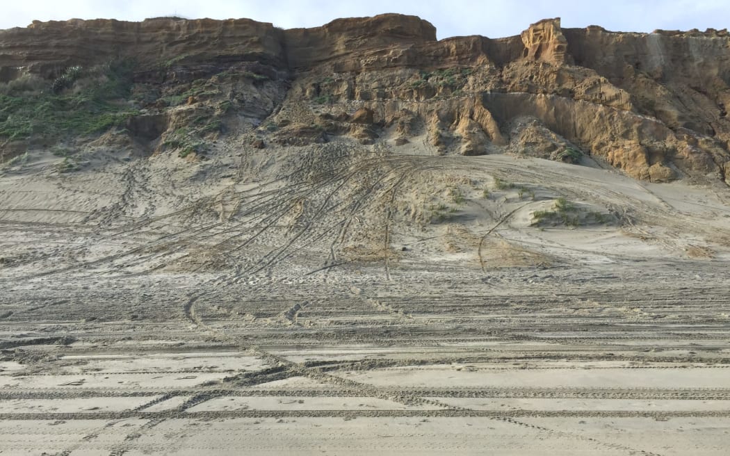 Climbing motorbikes are damaging Baylys Beach cliffs.