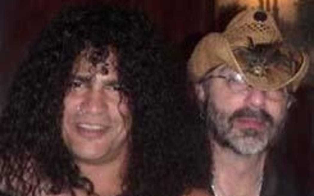 Slash from Guns N Roses and Alan Niven