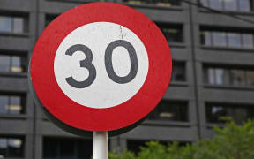 Generic traffic sign 30km in Wellington.