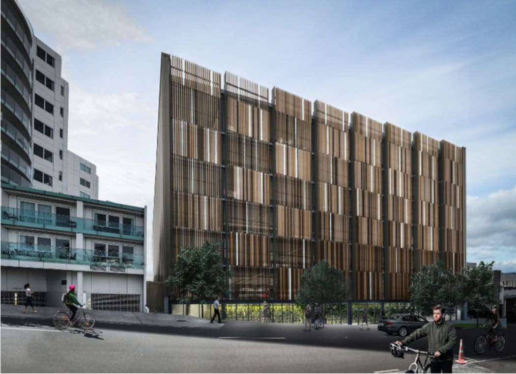 An artist's impression of the Harington Street transport hub in Tauranga.