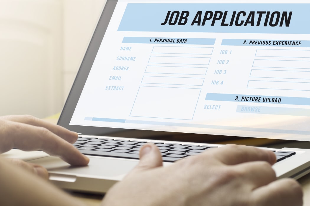 Job application online.