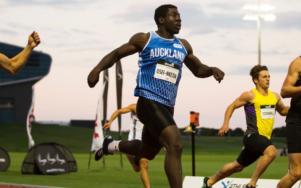 New Zealand sprinter Edward Osei Nketia.