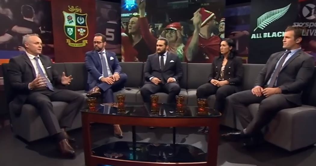 Black Fern Sarah Goss on the Sky Sports  post-match panel after the third Lions test.