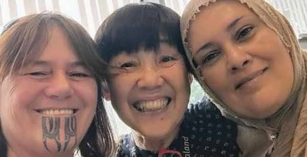 Heather Black, on left, with two of her students.