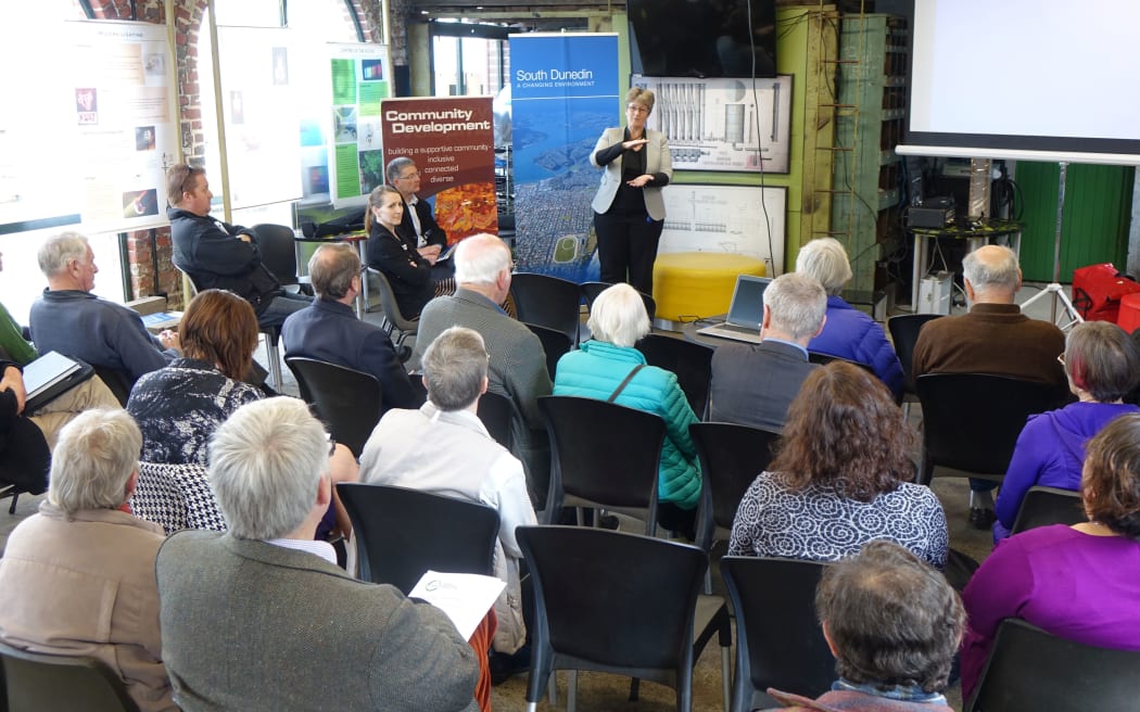 The first of eight public meetings about the south Dunedin flooding was held today.