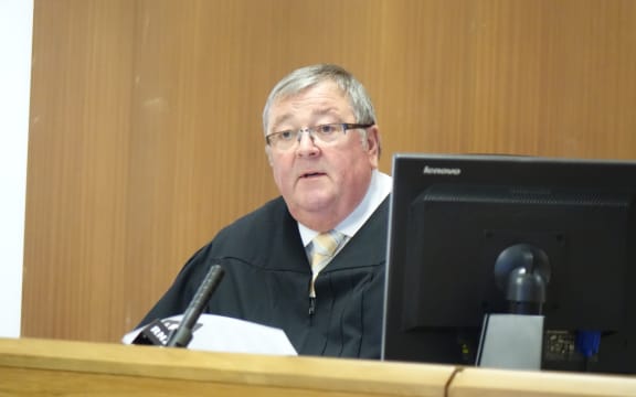 Judge Mark Callaghan during Raniera Sonny Tau's sentencing in Invercargill on 11 August 2016.