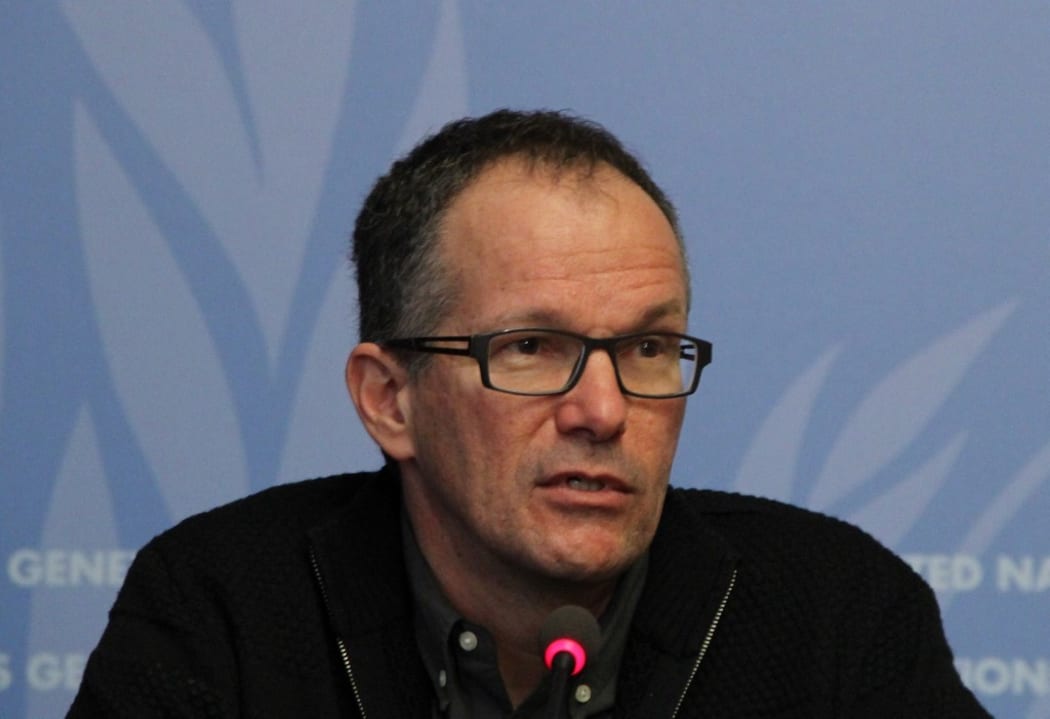 GENEVA, SWITZERLAND - FEBRUARY 13: Peter Ben Embarek, a scientist at the WHO's department of food safety and zoonoses, speaks during a press conference in Geneva, Switzerland on February 13, 2015.