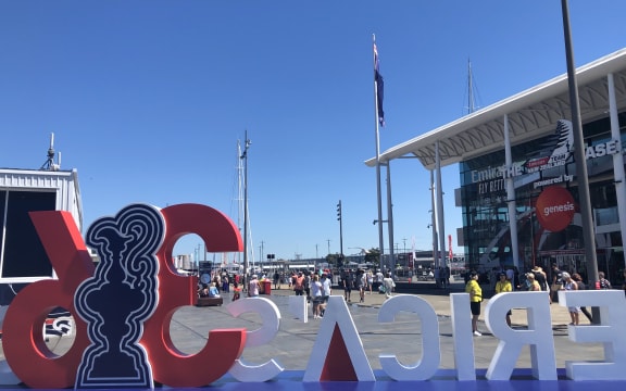 Auckland's Viaduct Harbour during the Prada Cup