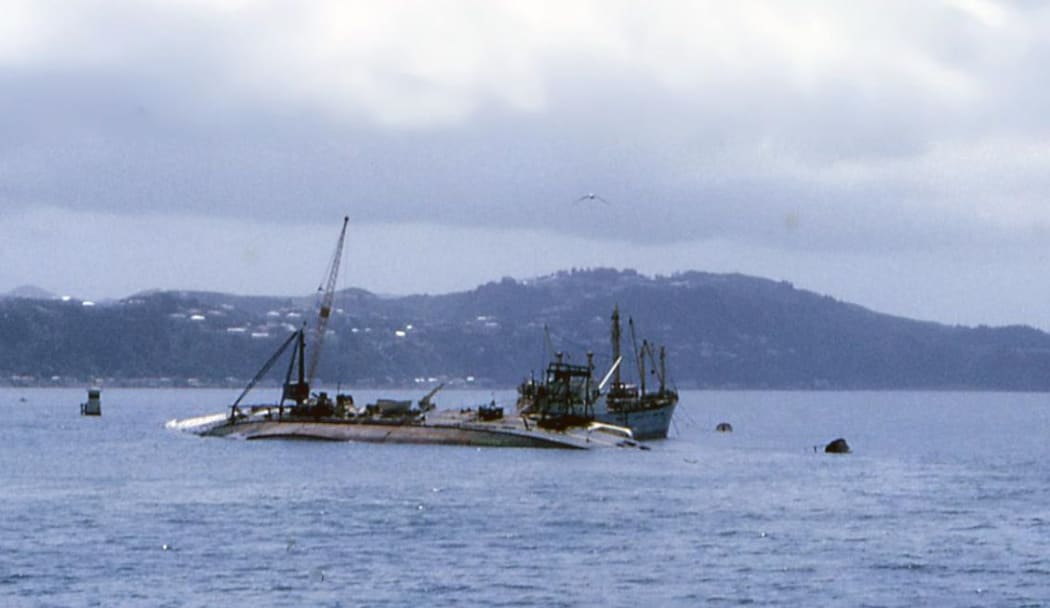 The New Zealand inter-island ferry 'Wahine' sank in the entrance to Wellington Harbour on 10 April 1968.