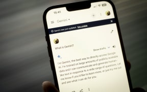 The Google Gemini AI interface is seen on an iPhone browser in this photo illustration on 13 March, 2023 in Warsaw, Poland.