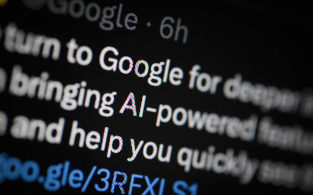 The Google twitter feed is seen with an announcement for their upcoming Bard AI-powered search engine in this photo illustration in Warsaw, Poland on 09 February, 2023. Google on Monday announced the development of its own OpenAI ChatGPT competitor called Bard after Microsoft last week announced the indroduction of AI assisted search for its Bing search engine. (Photo by Jaap Arriens/NurPhoto) (Photo by Jaap Arriens / NurPhoto / NurPhoto via AFP)