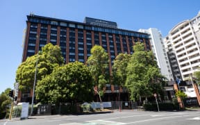 Pullman Hotel in Auckland. Managed isolation facility.