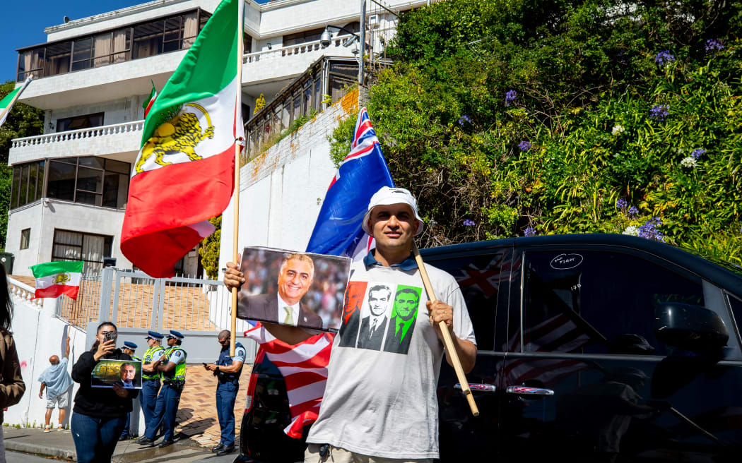 Iranian Embassy protest - Wellington 13 January 2026