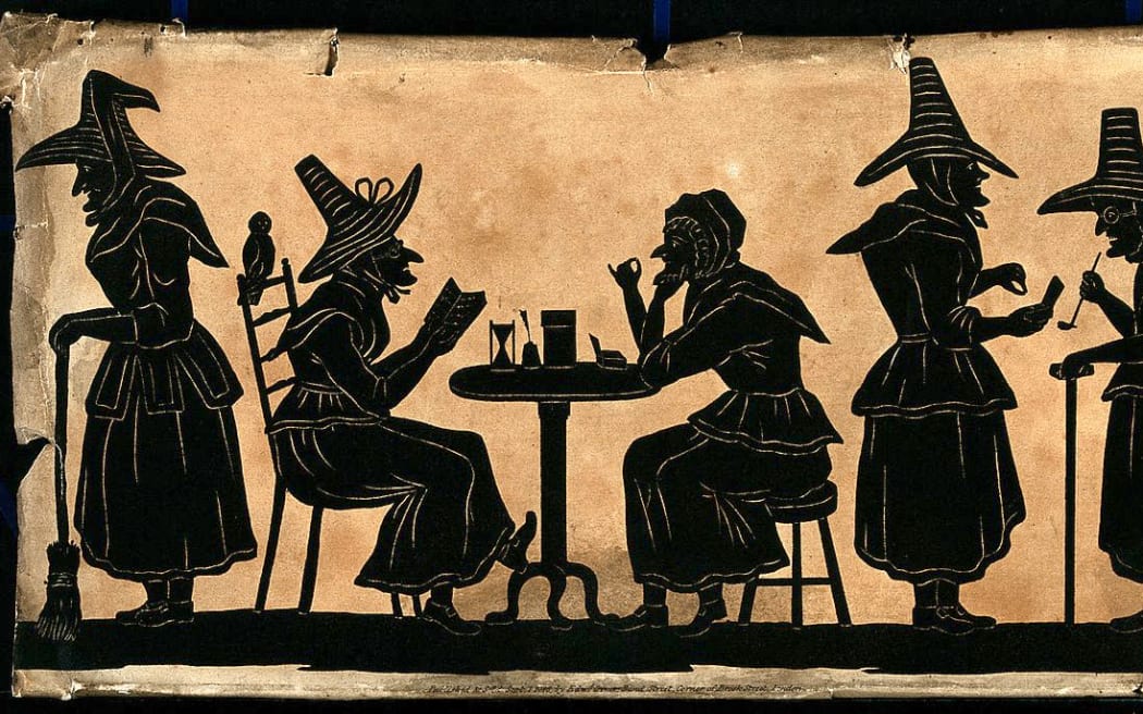 Witches: five silhouetted figures. Aquatint, 1815. https://wellcomecollection.org/works/agcca3t8