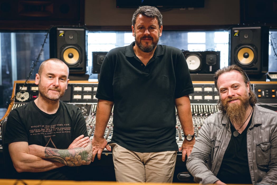 Guy Massey, Greg Haver and Dave Eringa at the Producers master class in Auckland.