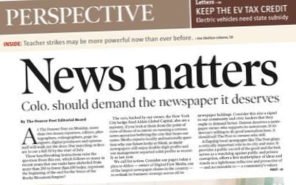 The Denver Post's op-ed pages last Sunday.