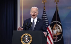 US President Joe Biden delivers remarks on gas prices in the United States, at the White House, 31 March 2022.