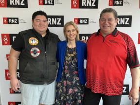Left to right: Rodney Heimuli, Mihingarangi Forbes and Lolo Heimuli