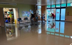 St Heliers Church and Community Centre volunteers clean up after its lower level was flooded on 21 May 2024.
It was also flooded during the Auckland Anniversary floods in 2023.