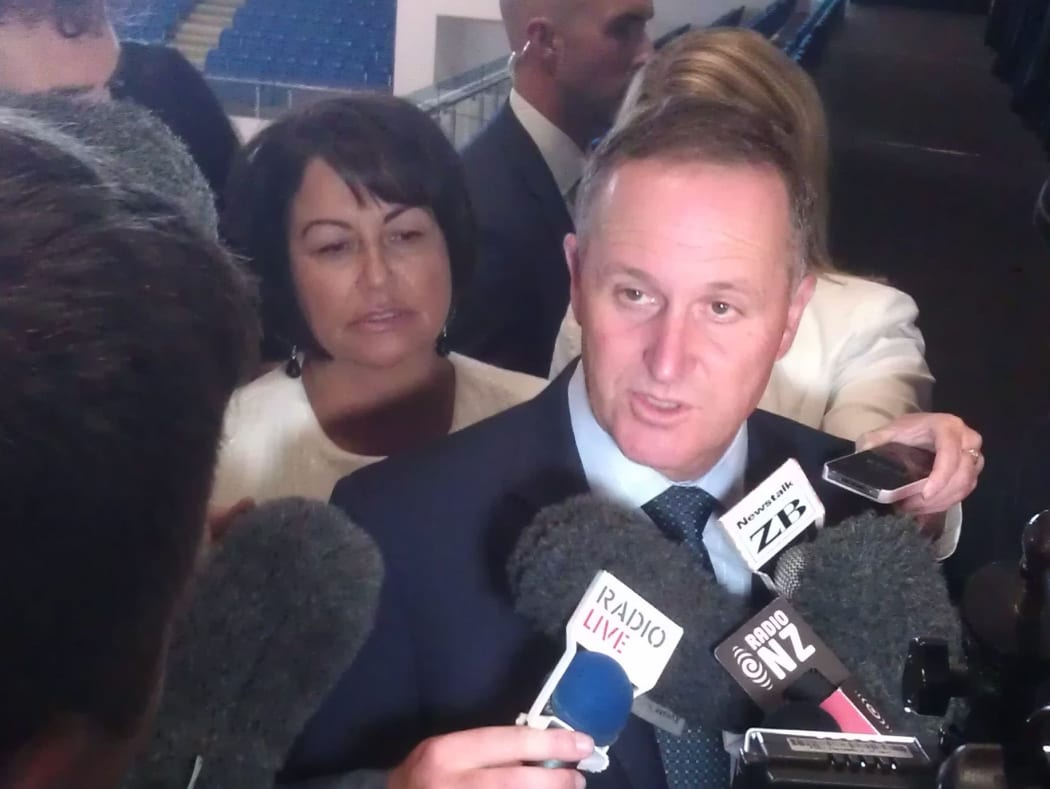 John Key and Education Minister Hekia Parata (left).