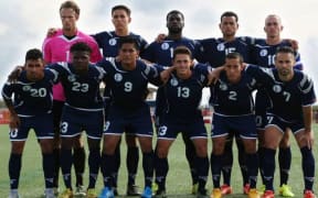 Guam national side before their match against Turkmenistan.