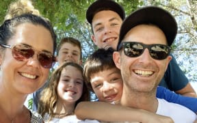 Danny Tomsett and family in Austin, Texas, 2020.
