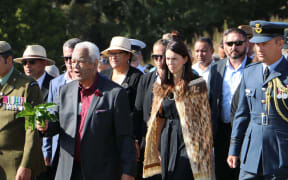 Jacinda Ardern arriving at Ruapekapeka Pā
